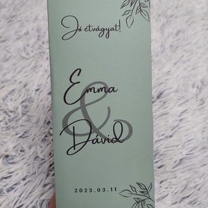 Esküvői menü, háromszög menü - esküvő - meghívó & kártya - menü - Meska.hu