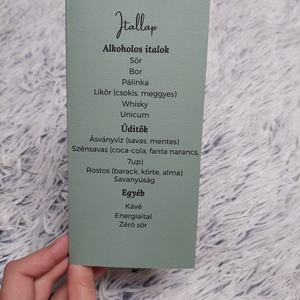 Esküvői menü, háromszög menü - esküvő - meghívó & kártya - menü - Meska.hu