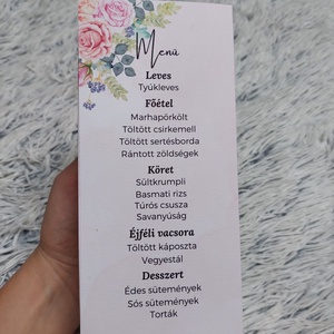 Esküvői menü, háromszög menü - esküvő - dekoráció - menü - Meska.hu