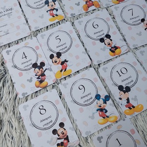 28db Baba mérföldkő kártya, babakártya ajándék kártya tartóval - baba - mama - babaszoba dekoráció - babaszoba kép - Meska.hu