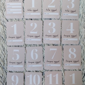 16db Baba mérföldkő kártya, babakártya ajándék kártyatartóval, Baba - mama, Babaszoba kép, Babaszoba dekoráció, Fotó, grafika, rajz, illusztráció, MESKA