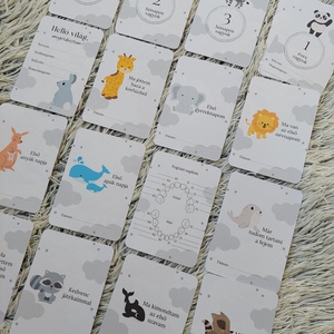 40db Baba mérföldkő kártya, babakártya - Meska.hu