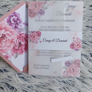 Esküvői meghívó pausz papírral - esküvő - meghívó & kártya - meghívó - Meska.hu