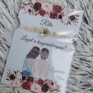 Koszorúslány / tanú felkérő, Esküvő, Meghívó & Kártya, Meghívó, Fotó, grafika, rajz, illusztráció, MESKA