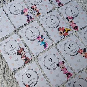 28db Baba mérföldkő kártya, babakártya ajándék kártya tartóval - baba - mama - babaszoba dekoráció - babaszoba kép - Meska.hu