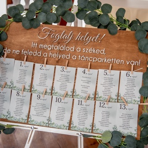 Esküvői ültetőtáblára ülésrend - Meska.hu