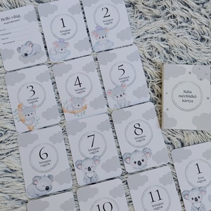 Baba mérföldkő kártya, aranyos koalás babakártya - Meska.hu