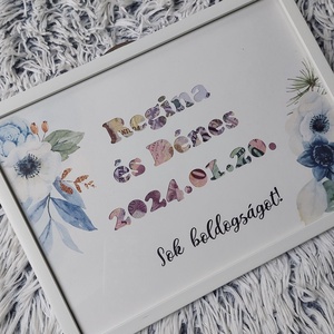 Pénzátadó képkeret, nászajándék - Meska.hu