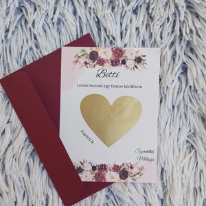 Koszorúslány / tanú felkérő, Kaparós koszorúslány felkérő, Kaparós tanú felkérő, Kaparós sorsjegy - esküvő - meghívó & kártya - meghívó - Meska.hu