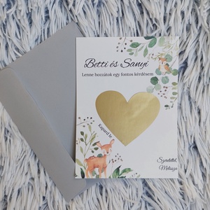 Kaparós keresztszülő felkérő, Kaparós sorsjegy - játék & sport - keresztelőajándékok - Meska.hu