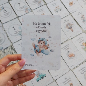 44db Baba mérföldkő kártya, babakártya - otthon & életmód - babaszoba, gyerekszoba - babaszoba kép - Meska.hu