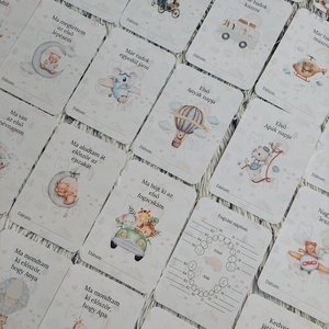 40db Baba mérföldkő kártya, babakártya - Meska.hu