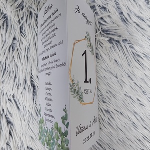 Esküvői menü, Háromszög menü, Menü - esküvő - esküvői szett - Meska.hu