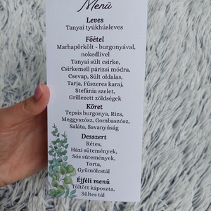 Esküvői menü, Háromszög menü, Menü - esküvő - esküvői szett - Meska.hu