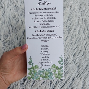 Esküvői menü, Háromszög menü, Menü - Meska.hu