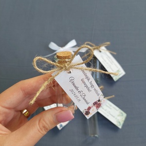 Esküvői köszönőajándék üvegcse parafadugóval, Üvegcse - esküvő - emlék & ajándék - köszönőajándék - Meska.hu