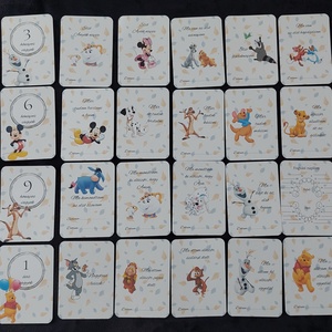 40db Baba mérföldkő kártya, babakártya ajándék kártya tartóval, Otthon & Életmód, Babaszoba, gyerekszoba, Babaszoba kép, Fotó, grafika, rajz, illusztráció, MESKA