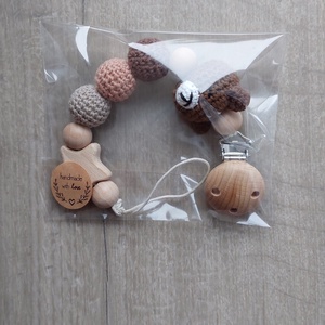 Horgolt cumilánc - játék & sport - 3 éves kor alattiaknak - cumilánc - Meska.hu