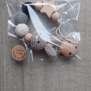 Horgolt nyuszis cumilánc - játék & sport - 3 éves kor alattiaknak - cumilánc - Meska.hu