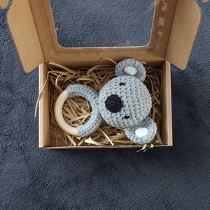 Horgolt csörgő koalamaci - játék & sport - 3 éves kor alattiaknak - csörgő - Meska.hu