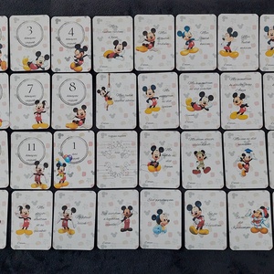 40db Baba mérföldkő kártya, Mickey egeres, Otthon & Életmód, Babaszoba, gyerekszoba, Babaszoba kép, Fotó, grafika, rajz, illusztráció, MESKA