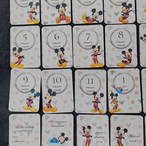 28db Baba mérföldkő kártya, Mickey egeres - otthon & életmód - babaszoba, gyerekszoba - babaszoba kép - Meska.hu