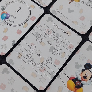 28db Baba mérföldkő kártya, Mickey egeres - otthon & életmód - babaszoba, gyerekszoba - babaszoba kép - Meska.hu