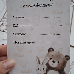 13db-os Baba mérföldkő kártya, babakártya kártyatartóval - baba - mama - babafotózás - baba mérföldkő kártyák - Meska.hu