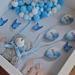 Baba emlékőrző képkeret, baba születési adatok kép - baba - mama - babaemlékek - baba emlékőrző - Meska.hu