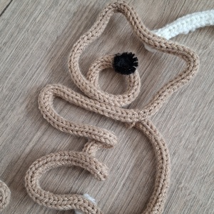 Kötött drót névtábla, Babaszoba névdekoráció, névtábla, kötött ajtódísz, kötött ajtódekoráció - baba - mama - babaszoba dekoráció - baba névtábla - Meska.hu