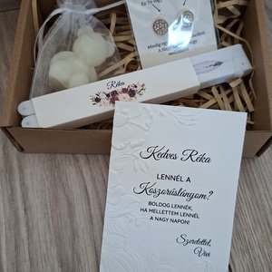 Tanú felkérő box, koszorúslány felkérő, esküvői felkérő, ajandékbox - Meska.hu