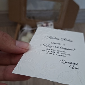 Tanú felkérő box, koszorúslány felkérő, esküvői felkérő, ajandékbox - esküvő - meghívó & kártya - tanú felkérő - Meska.hu