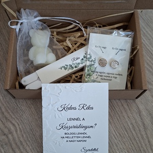 Tanú felkérő box, koszorúslány felkérő, esküvői felkérő, ajandékbox - Meska.hu