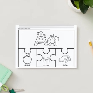 Digitális Nyomtatható Betűző Puzzle � Játékos Ábécé Tanulás (A-Z-ig) - játék & sport - készségfejlesztő és logikai játék - oktató játékok - Meska.hu