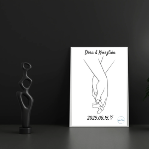 Kéz a kézben vonalrajz A/4, Művészet, Grafika & Illusztráció, Digitális, Fotó, grafika, rajz, illusztráció, MESKA