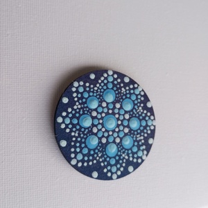 Mandala hűtőmágnes , Otthon & Életmód, Dekoráció, Spiritualitás, Mandala, Festett tárgyak, Festészet, MESKA
