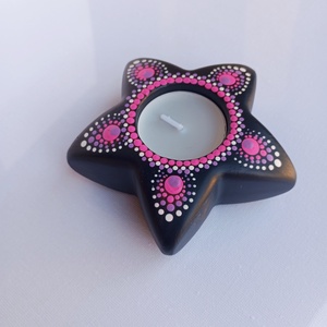 Mandala mécsestartó , Otthon & Életmód, Gyertya, illat, aroma, Mécses és mécsestartó, Festett tárgyak, Gipszöntés, MESKA