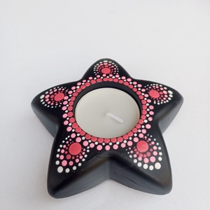 Mandala mécsestartó , Otthon & Életmód, Gyertya, illat, aroma, Mécses és mécsestartó, Festett tárgyak, Gipszöntés, MESKA