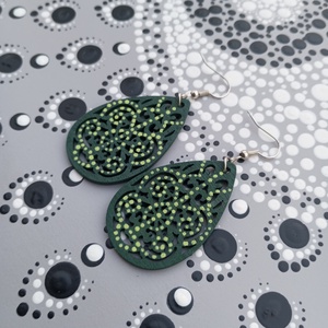 Pontozott fülbevaló  - ékszer - fülbevaló - lógó csepp fülbevaló - Meska.hu Pontozott fülbevaló  - ékszer - fülbevaló - lógó csepp fülbevaló - Meska.hu