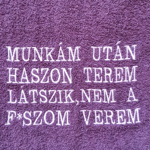 Munkám után... hímzés, Otthon & Életmód, Fürdőszoba, Törölköző, Hímzés, MESKA