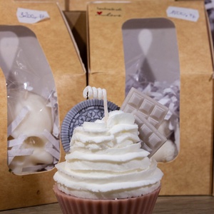 Muffin gyertya - otthon & életmód - gyertya, illat, aroma - illatviasz - Meska.hu