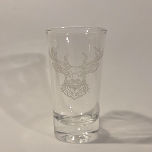 Szarvasos gravírozott felespohár, Otthon & Életmód, Konyhafelszerelés, tálalás, Tálalás, Pálinkás poharak, szettek, , MESKA