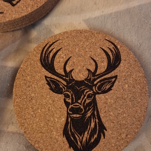 Szarvasos poháralátét - Meska.hu