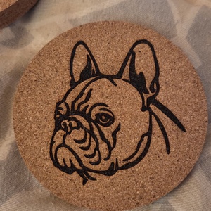 Bulldogos poháralátét - Meska.hu