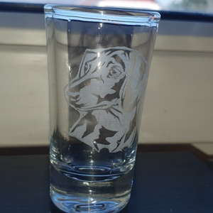 Tacskós gravírozott felespohár, Otthon & Életmód, Konyhafelszerelés, tálalás, Tálalás, Pálinkás poharak, szettek, , MESKA