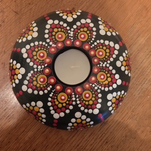 Mécsestartó mandala zölden - otthon & életmód - gyertya, illat, aroma - mécses és mécsestartó - Meska.hu