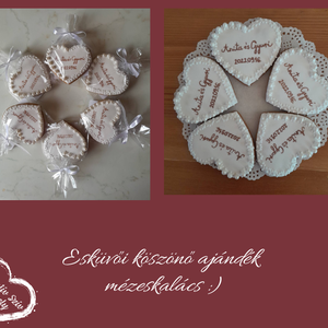 Mézeskalács -köszönőajándék/esküvő/keresztelő/ballagás/évzáró, Esküvő, Emlék & Ajándék, Köszönőajándék, Mézeskalácssütés, MESKA