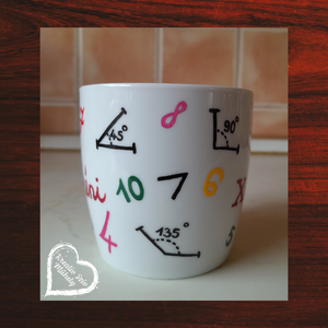 Matek tanárnak festett névvel ellátott porcelán bögre:)Születésnap/ballagás/évzáró/köszönőajándék - otthon & életmód - papír, írószer - ajándékozás kellékei - ajándékkísérő - Meska.hu