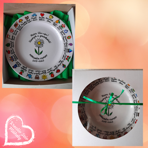 Festett tányér-ballagási ajándék-óvoda/iskola - esküvő - emlék & ajándék - köszönőajándék - Meska.hu