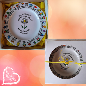 Festett tányér-ballagási ajándék-óvoda/iskola - esküvő - emlék & ajándék - köszönőajándék - Meska.hu